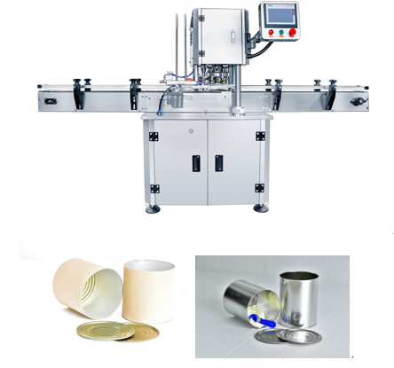 Can sealing machine for round cans