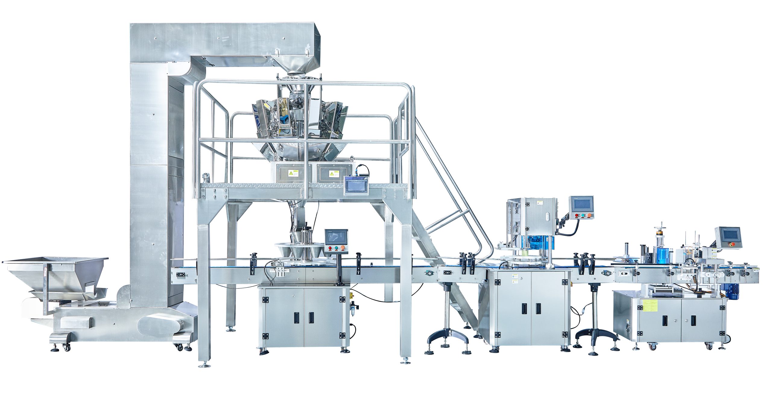 Linea automatica di confezionatrici per lattine metalliche per frutta secca: ottimizzazione dei processi di confezionamento