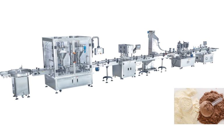 PET can powder filling and packaging line