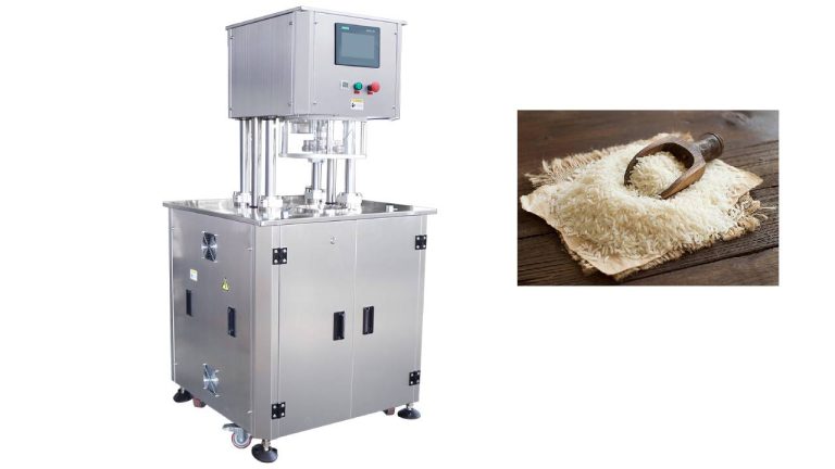 Semi-Automatic Tin Can Vacuum Nitrogen Sealing Machine For Rice Package