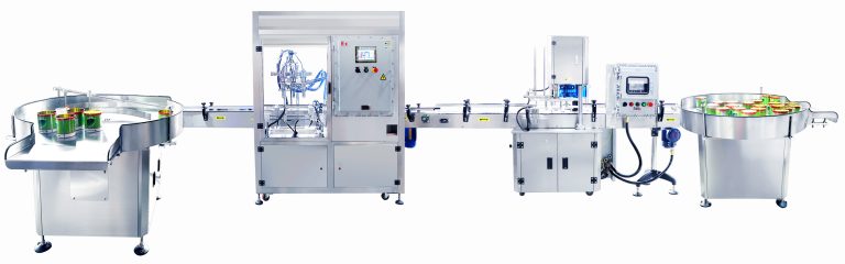 Fully automatic adhesive glue metal can filling and sealing machine line