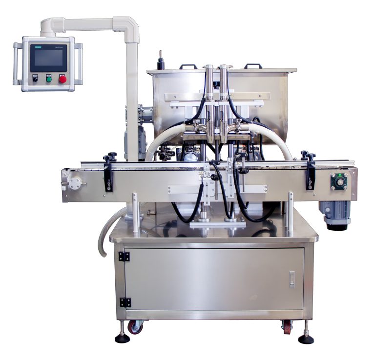 Fully automatic double head rotor pump liquid filling machine for chili sauce